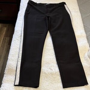 Charlotte Russe Black Trousers with White Side Stripe